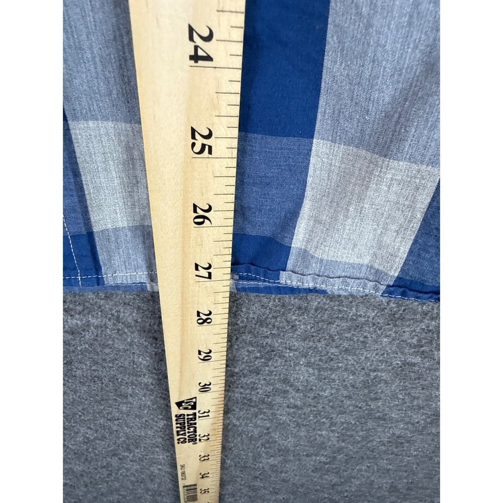 johnnie-o Blue Gingham Check Button Down Shirt Hangin Out Collection Mens Size L - Picture 8 of 11